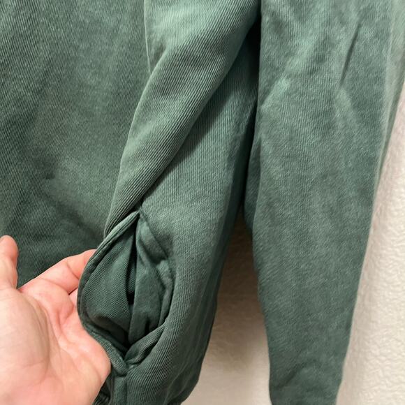 Aerie Sweater Green Cotton Mock Neck Long Sleeve Pullover Sz XS - Picture 4 of 10